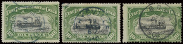 N° 29 (8x) And 29a '10 Fr Green Mols' With 2 Pencil Cancellations, Other Matadi, Boma, Thysville, The 29a Is Watermarked - Sonstige & Ohne Zuordnung