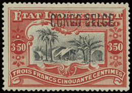 * N° 37B5 3,50fr. Vermilion With Brussels Overprint CONGO BELGE Type B5, Scarce, With Certificate, Vf (OBP €680) - Other & Unclassified