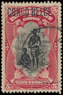 N° 48PT 5fr. Carmine - Princes Issue With Typo Overprint CONGO BELGE, Position 2 Of The Sheet Of 50 Stamps, Cancelled, V - Otros & Sin Clasificación