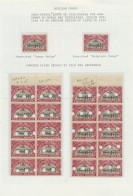 * N° 132/33 (2 Blocks Of 10 Stamps) File Copy, 25c. + 25c. Carmine - 1925 Colonial Campaign Issue, Punched Plate Proofs  - Other & Unclassified