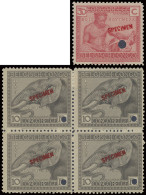 **/* Lot Of 75 Stamps, Vloors Issue With SPECIMEN Overprint In Red, Punched, Some Blocks, Mixed Quality, Interesting Lot - Autres & Non Classés