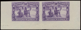 N° 173 (horizontal Pair With Bottom Selvedges) 50c. Violet - Stickney Machine Issue, Imperforate Stamps From The Booklet - Other & Unclassified