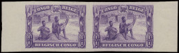 N° 173 (horizontal Pair) 50c. Violet - Stickney Machine Issue, Imperforate Stamps From The Booklet (OBP A5) With Gum, MN - Other & Unclassified