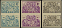 ** N° 185/91 50 Year Independant State Of Congo, Imperforated In Pairs, Very Rare, Vf (OBP €8.000) - Otros & Sin Clasificación