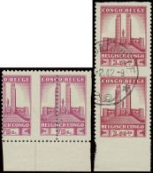 **/0 N° 218-Cu And 221-Cu 75c. - Monument Albert With Misplaced Perforation, Rusted And 2,50fr. - Monument Albert Vertic - Otros & Sin Clasificación