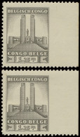 * N° 219-Cu (2x) 1,25fr. Brown Grey With Curiosity Of Perforation, Unperforated Between The Stamp And The Right Margin B - Otros & Sin Clasificación