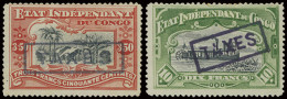* TX 1/6A, TX 6B/6D Mols Congo Free State Issue With Boxed TAXES, TX 4 With Thinning On 1 Perf., Scarce, Vf/f (OBP €1.15 - Other & Unclassified