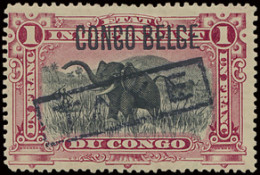 * TX 23 1fr. Carmine Mols With Typo Overprint CONGO BELGE, Perf 16, Scarce, Vf - Other & Unclassified
