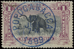 N° 26a '1Fr Violet' Cancelled Popokabaka 1899 (in Blue), Wonderful Strike, VF. - Other & Unclassified