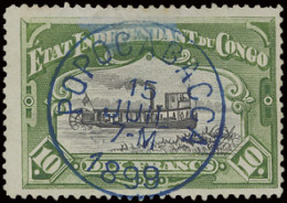 N° 29 10fr. Green, Congo Free State Mols Issue Cancelled POPOCABACCA In Blue, Lightly Off Colour, Still Scarce, F/to Be  - Otros & Sin Clasificación