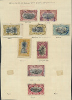 Lot Of 9 Stamps Cancelled Including MATADI Straight Linear Mark With T, Sankuru, Tumba-poste, Lukungu, Flag Cancels, Sta - Other & Unclassified