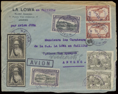 1935 PAR AVION JUBA (sender Request), Airmail Cover Franked On Front With OBP N° 184 (2x), 169 (2x), PA 2 (2x), PA 12 (2 - Otros & Sin Clasificación