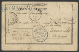 1907 Registered Picture Postcard Written In Uvira/Congo Free State, Posted In Usumbura/D.O.A. To Termonde/Belgium Via Da - Sonstige & Ohne Zuordnung