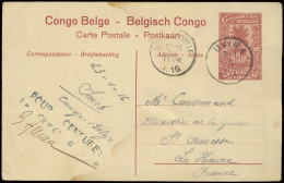 PWS 1916 Postal Stationery Stibbe N° 43 View N° 49 Sent From Uvira January 26, 1916 To Sainte-Adresse/Le Havre In France - Otros & Sin Clasificación