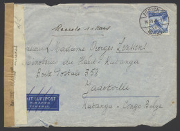 1940 Cover Sent From Zurich/Switzerland December 16, 1940 To Jadotville/Belgian Congo, Where It Arrived In March 1941, C - Otros & Sin Clasificación