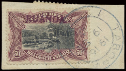 N° 14 50c. Lilac Brown With Tombeur Handstamp Overprint RUANDA On Piece Of Cover, Cancelled TABORA SEPTEMBER 19, 1916, V - Other & Unclassified