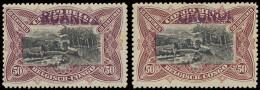 **/* N° 9B/14B And 16B/21B 5c. To 50c., Bilingual 1915 With LE HAVRE Overprint RUANDA And URUNDI, All Signed Williame, V - Other & Unclassified