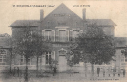 CPA 58 SAINT GERMAIN CHASSENAY / ECOLE ET MAIRIE - Altri & Non Classificati