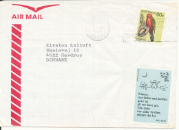 Australia Air Mail Cover Sent To Denmark 1982 Single Franked - Storia Postale