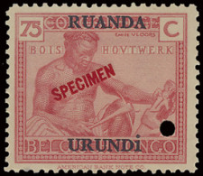 * N° 62/76 Without N° 66 And 68, Full Set, Vloors Issue, With SPECIMEN Overprint In Red, Punched, With Hinge, Vf (OBP €3 - Sonstige & Ohne Zuordnung