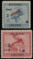 ** N° 90/91 Vloors Issue, Full Set With SPECIMEN Overprint In Red, Punched, MNH, Vf (OBP €95) - Other & Unclassified