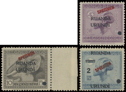 **/*/(*) Lot Of 98 Stamps, Vloors Issue With SPECIMEN Overprint In Red, Punched, Some Blocks, Mixed Quality, Some Other  - Otros & Sin Clasificación