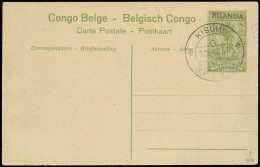 PWS Postal Stationery Stibbe N° 1 View 59 With TOMBEUR, Handstamp Overprint RUANDA Wtih C.T.O. Cancel KISUMU/B.P.C.V.P.K - Altri & Non Classificati