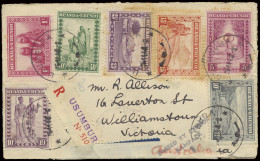 1940 Registered Airmail Cover Franked With OBP N° 92/95, 99, 102, 105 And 111, Sent From Usumbura November 25, 1940 To W - Otros & Sin Clasificación