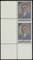 ** N° 28-Cu 20fr. A.D. Kalonji Issue In Vertical Pair With Misplaced Perforation (too Much Upwards), MNH, Scarce In Perf - Sud Kasai