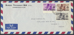1961 Airmail Cover Franked With OBP N° 43, 45 And 47 1,50fr., 3,50fr. And 6,50fr. - Independance Sent From Elizabethvill - Katanga