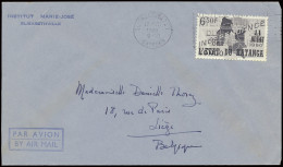 1961 Airmail Cover Franked With OBP N° 47 6,50fr. Independance, Sent From Elizabethville-1-Katanga (Mechanical Cancellat - Katanga
