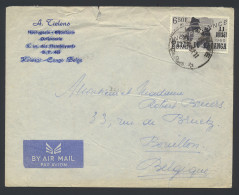 1961 Airmail Cover Franked With OBP N° 47 6,50fr. Independance, Sent From Kisenge-B In 1961 To Bouillon/Belgium (scarce  - Katanga