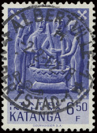 Accumulation Of 5 Stamps N° 60 'Katanga Arts 6,50 Fr' Cancelled Albertville In Jan./Febr. 1962 (during The Republic Of C - Katanga
