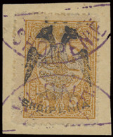 N° 4 (Mi.) 1913 - 5pa. Okergeel Op Fragment Met Keur Calves E.a., Zm (Mi. €500) - Albanie
