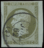 N° 11 1c. Olive, Uitzonderlijk Breed Gerand En Lichte Centrale Afst. C.à.d., Pracht Ex., Zm (Yv. €90) - 1863-1870 Napoleon III With Laurels