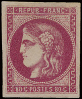 * N° 49 80c. Rose, Zeer Goed Gerand En Zeer Licht Scharnierspoor, Bijna **, Zm (Yv. €725) - 1870 Emissione Di Bordeaux