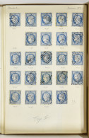 N° 60B (50x) 25c. Blauw Type II, Samenstelling Met 50 Zegels, Merendeel Met Beschrijving Op Blaadjes Papier, Interessant - 1871-1875 Ceres