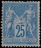 * N° 79 25c. Bleu - Type II Met Zeer Frisse Originele Gom, Doch Wat Onregelmatige Tanding, Zo Niet Zeer Mooi, M (Yv. €75 - 1876-1898 Sage (Type II)