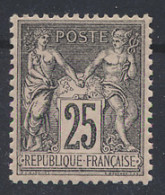 * N° 97 25c. Noir/rose (II) Type II, Zeer Licht Scharnierspoor En Zeer Mooie Centrage, Zm (Yv. €120) - 1876-1898 Sage (Type II)