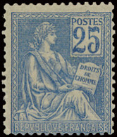 ** N° 114 Type Mouchon - 25c. Bleu Type I, Zm (Yv. €375) - Altri & Non Classificati