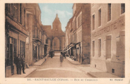 CPA 58 SAINT SAULGE / RUE DU COMMERCE - Andere & Zonder Classificatie