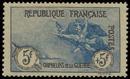 * N° 155 Orphelins I - 5fr. + 5fr. Noir Et Bleu Met Zeer Licht Scharnierspoor En Zeer Mooie Centrage, Zm (Yv. €2.100 + 2 - Otros & Sin Clasificación