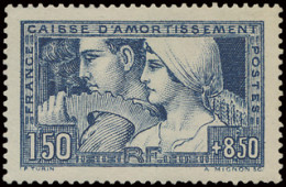 * N° 252b Type III Caisse D'amortissement, Le Travail, Zm (Yv. €260) - Otros & Sin Clasificación