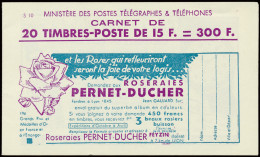 ** N° 886-C11 Type Gandon - 15fr. Bleu, Carnet Met 20 Zegels, Serie S10, Zm (Yv. €720) - Altri & Non Classificati