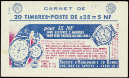 ** N° 1234-C2 Type Marianne à La Nef - 0,25. Bleu Et Rouge, Boekje Van 20 Zegels, Serie S3.60, Zm (Yv. €120) - Autres & Non Classés