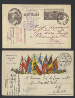 1914 Lot Van 20 Mooie Franse Brieven, Postkaarten En Postwaardestukken In De Periode 1914/1918, Met Diverse Censuurstrok - Other & Unclassified