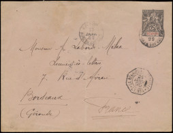 PWS 1895 PWST (omslag Met Groot Formaat) 25c. - Réunion, Verstuurd Uit Réunion - Pointe Des Galets, 25/1/1895 Naar Borde - Other & Unclassified