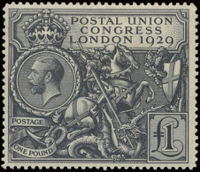 * N° 438 £1 Black - Ninth UPU Congress London 1929, Vf (S.G. £750) - Sonstige & Ohne Zuordnung