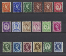 ** N° 540/56 1955 E II St. Edward's Crown, Full Set Of 18, Vf (S.G. £160) - Otros & Sin Clasificación