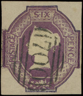 N° 59 '1854 Six Pence Dull Lilac' Superb Stamp, Four Full Margins And Great Colour, VF (SG £ 1.000) - Other & Unclassified